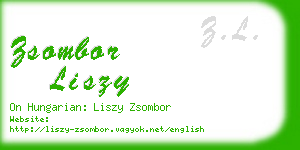 zsombor liszy business card